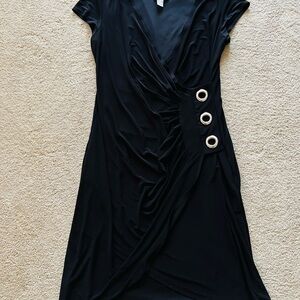Elegant Black Wrap Dress